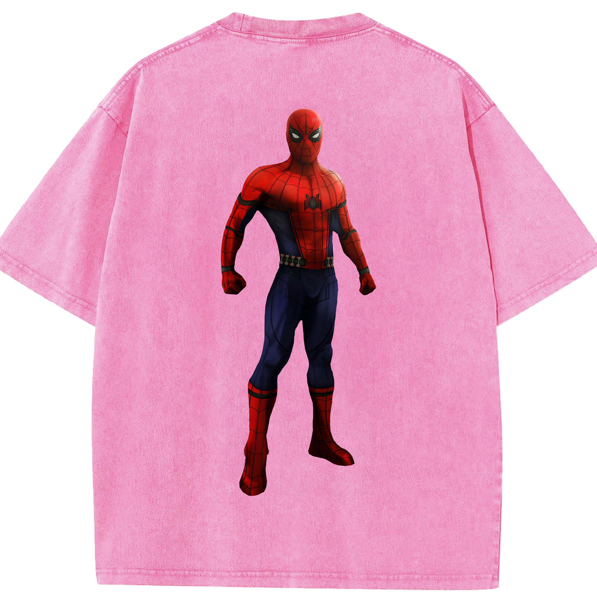 （画像用） Spider Man スパイダーマン 綿100% ヴィンテージ風 半袖Tシャツ（背面プリント）